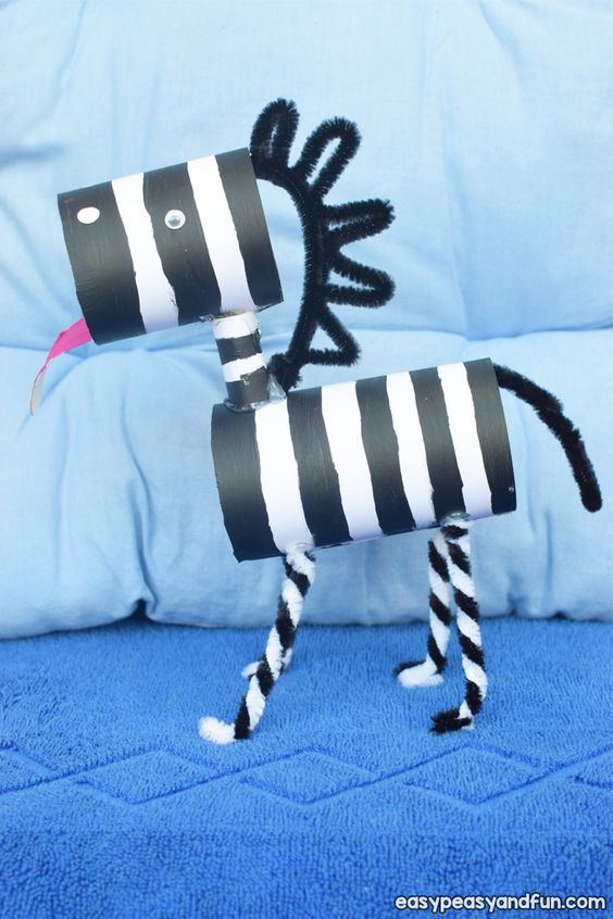 toilet paper roll zebra