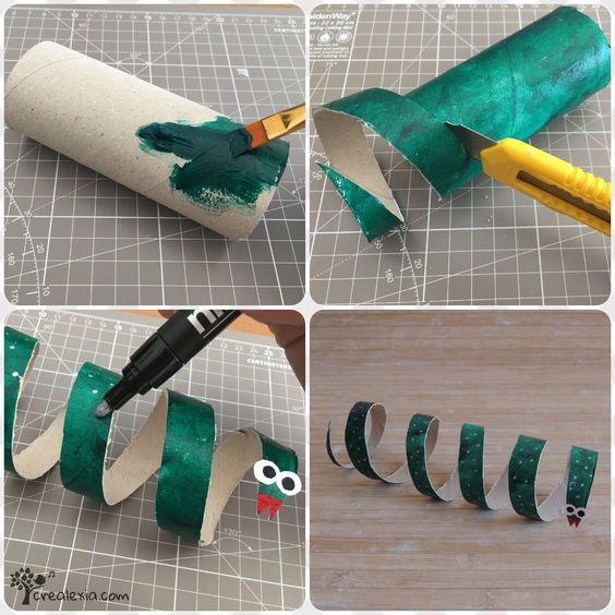 toilet paper roll snakes