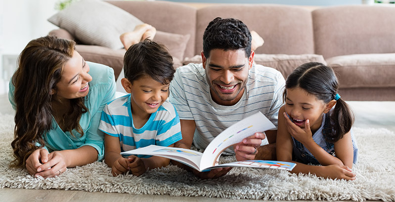 Family Quality Time on the carpet