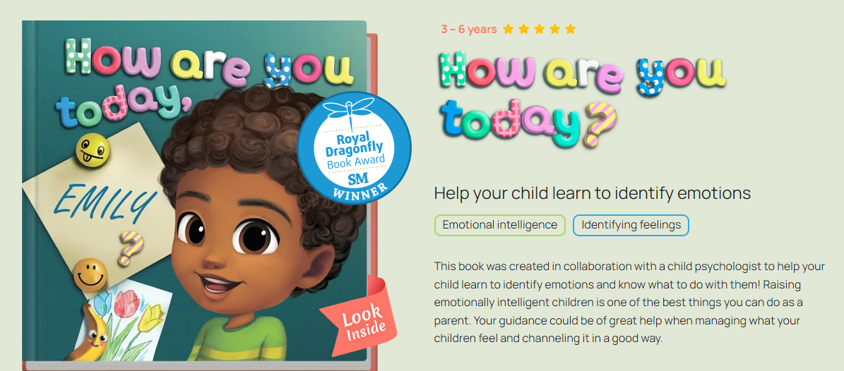 Book about emotions of children