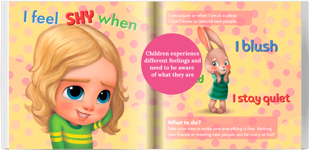 LionStory book about Children Emotions featuring customized character